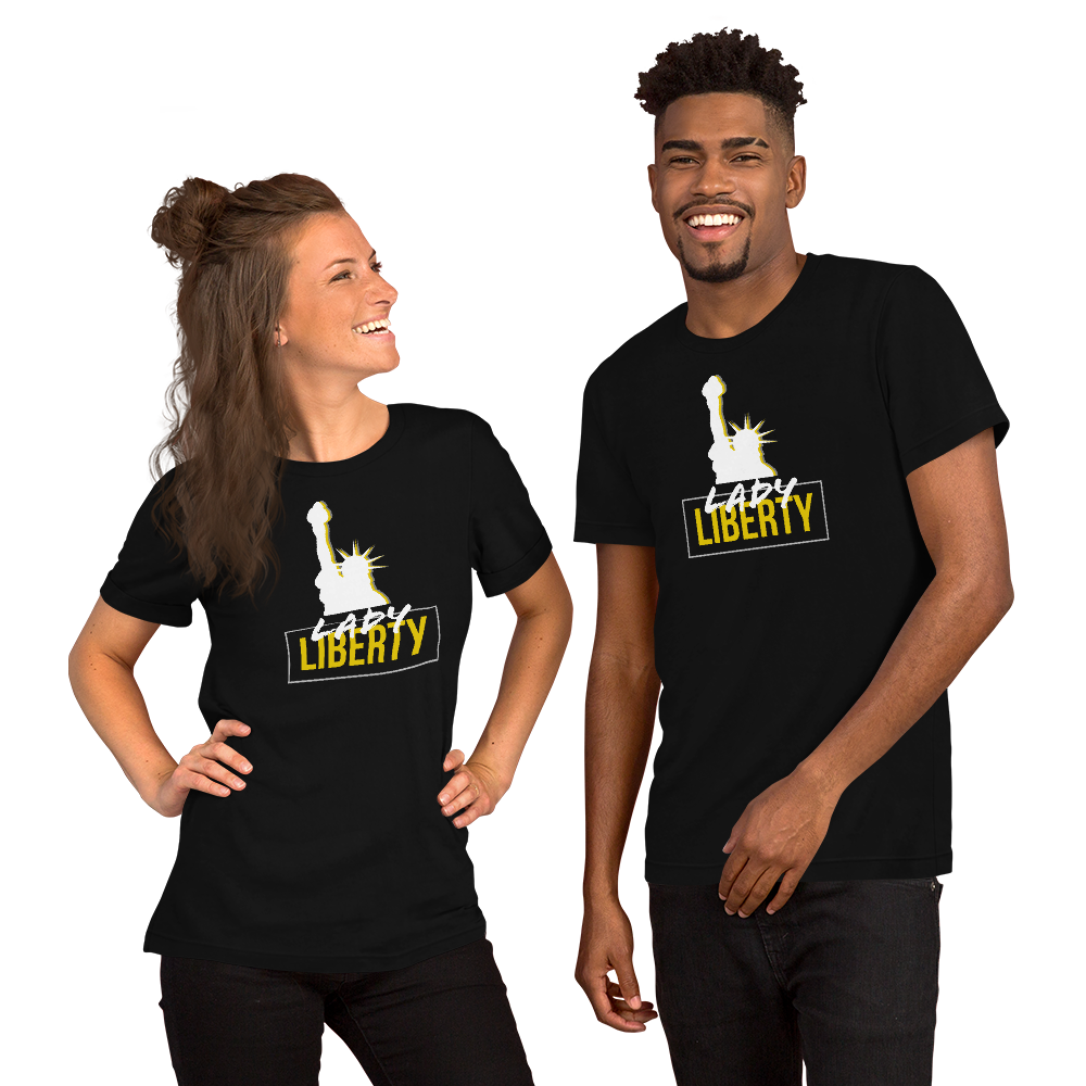 Lady Liberty Short-Sleeve Unisex T-Shirt - Proud Libertarian - Proud Libertarian