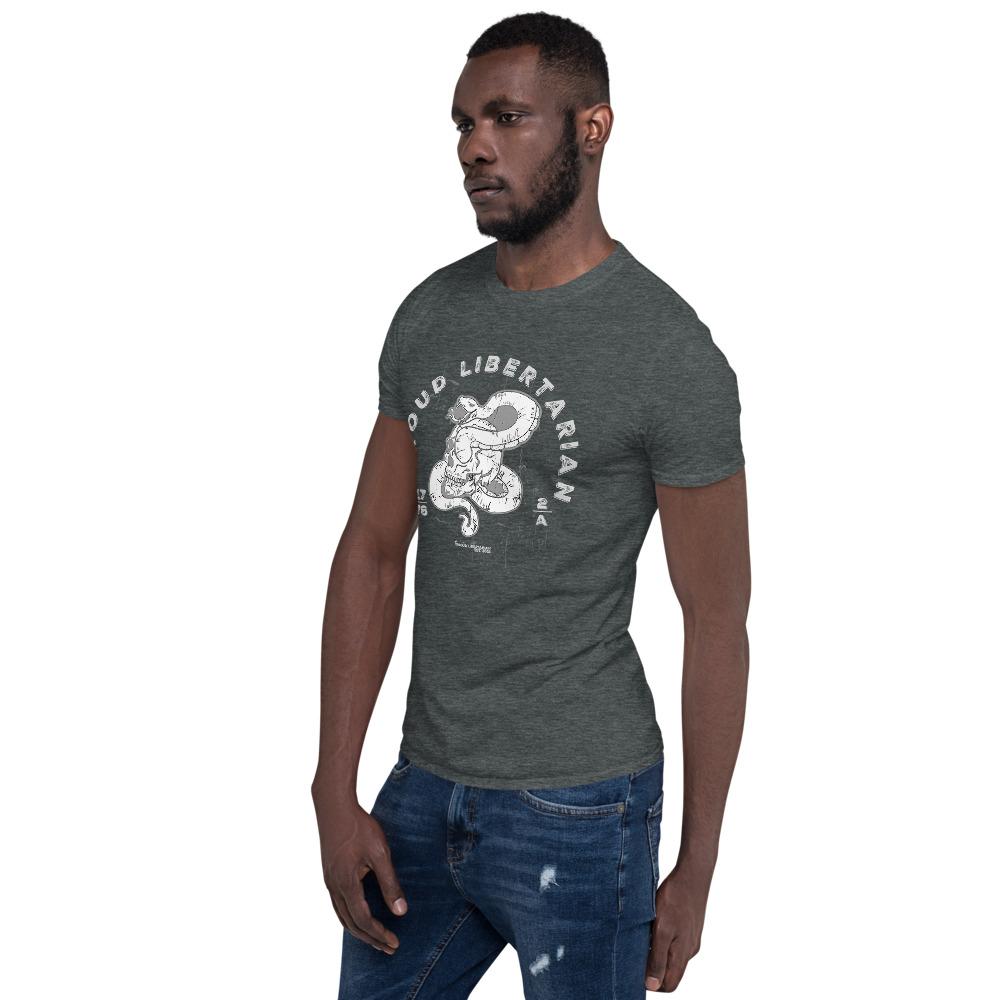 Proud Libertarian Snake Skull Shirt Short-Sleeve Unisex T-Shirt - Proud Libertarian - Proud Libertarian