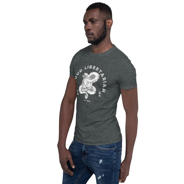 Proud Libertarian Snake Skull Shirt Short-Sleeve Unisex T-Shirt - Proud Libertarian - Proud Libertarian