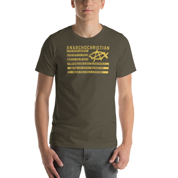 AnarchoChristian - No King But Christ Christian Flag Premium T-Shirt - Proud Libertarian - AnarchoChristian