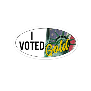 I Voted Gold - Large Vote Stickers (Design 1) - Proud Libertarian - Proud Libertarian