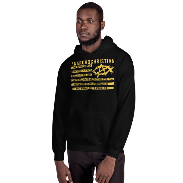 AnarchoChristian No King But Christ Christian Flag Unisex Hoodie - Proud Libertarian - AnarchoChristian