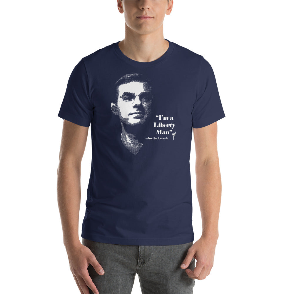 I'm a Liberty Man - Justin Amash Short-Sleeve Unisex T-Shirt - Proud Libertarian - Pirate Smile