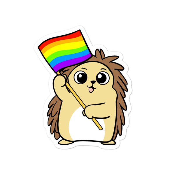 LGBTQ Porcupine Cartoon - Bubble-free stickers - Proud Libertarian - Cartoons of Liberty