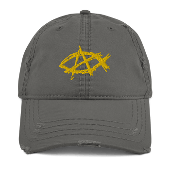 AnarchoChristian Distressed Dad Hat - Proud Libertarian - AnarchoChristian