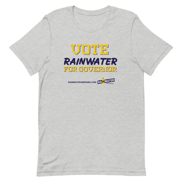 VOTE Rainwater for Governor - Rainwater for Indiana T-Shirt - Proud Libertarian - Donald Rainwater