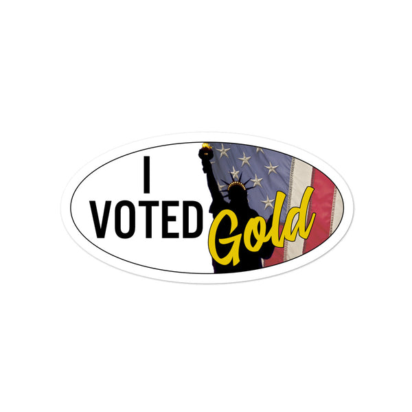 I Voted Gold - Large Vote Stickers (Design 4) - Proud Libertarian - Proud Libertarian