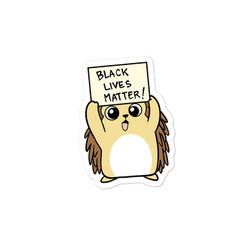 Black Lives Matter Porcupine Cartoon - Bubble-free stickers - Proud Libertarian - Cartoons of Liberty