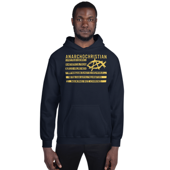 AnarchoChristian No King But Christ Christian Flag Unisex Hoodie - Proud Libertarian - AnarchoChristian