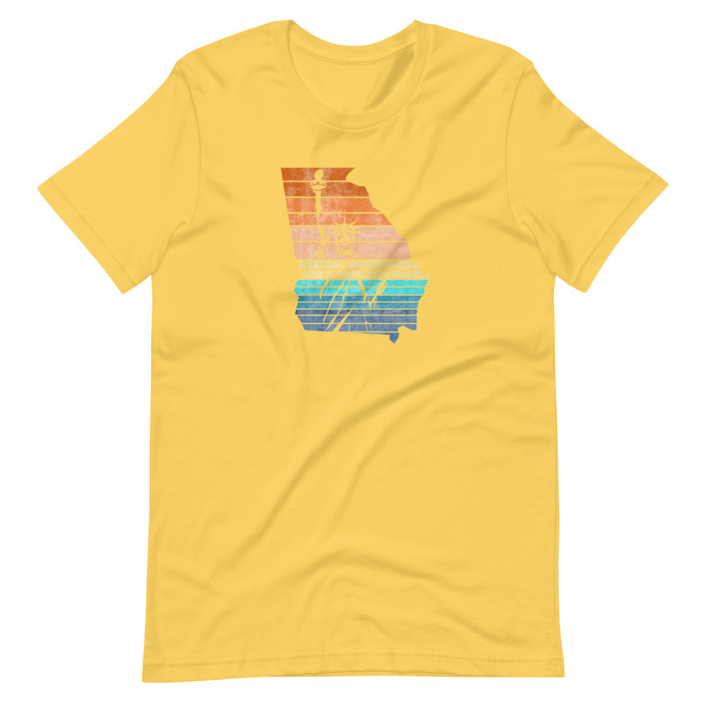 Lady Liberty Georgia Short-Sleeve Unisex T-Shirt - Proud Libertarian - Libertarian Party of Georgia