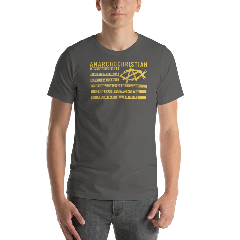 AnarchoChristian - No King But Christ Christian Flag Premium T-Shirt - Proud Libertarian - AnarchoChristian