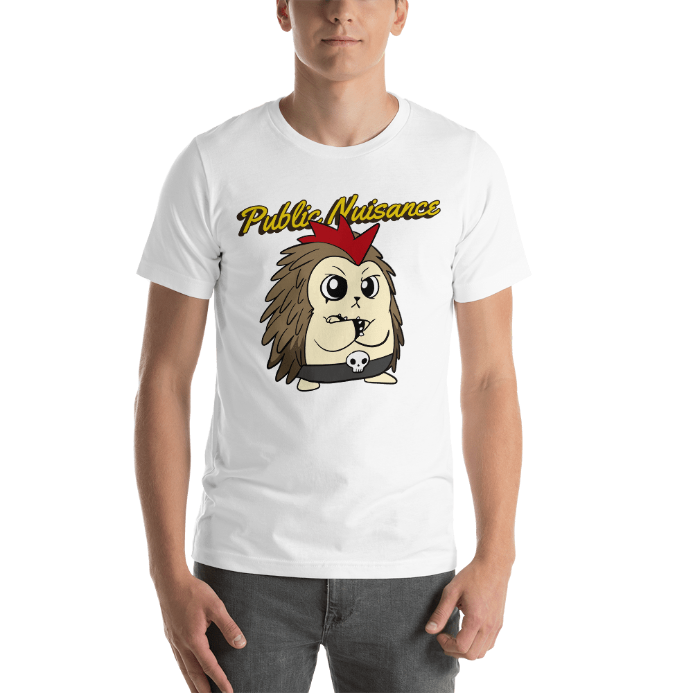 Public Nuisance Angry Libertarian Cartoon Porcupine T-Shirt - Proud Libertarian - Cartoons of Liberty