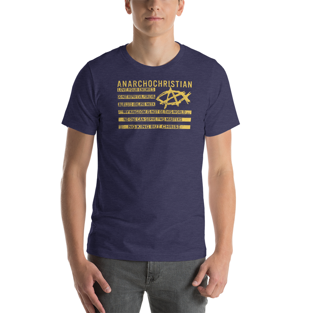 AnarchoChristian - No King But Christ Christian Flag Premium T-Shirt - Proud Libertarian - AnarchoChristian