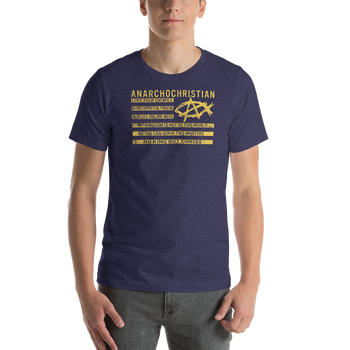 AnarchoChristian - No King But Christ Christian Flag Premium T-Shirt - Proud Libertarian - AnarchoChristian