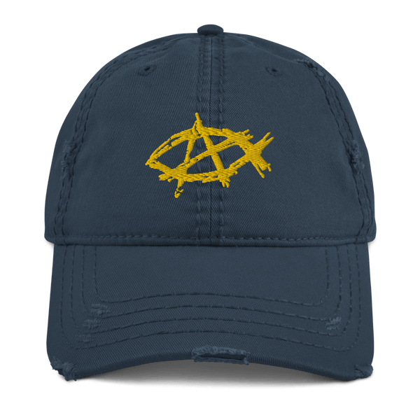 AnarchoChristian Distressed Dad Hat - Proud Libertarian - AnarchoChristian