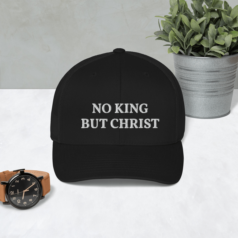 AnarchoChristian - No King But Christ Trucker Cap - Proud Libertarian - AnarchoChristian