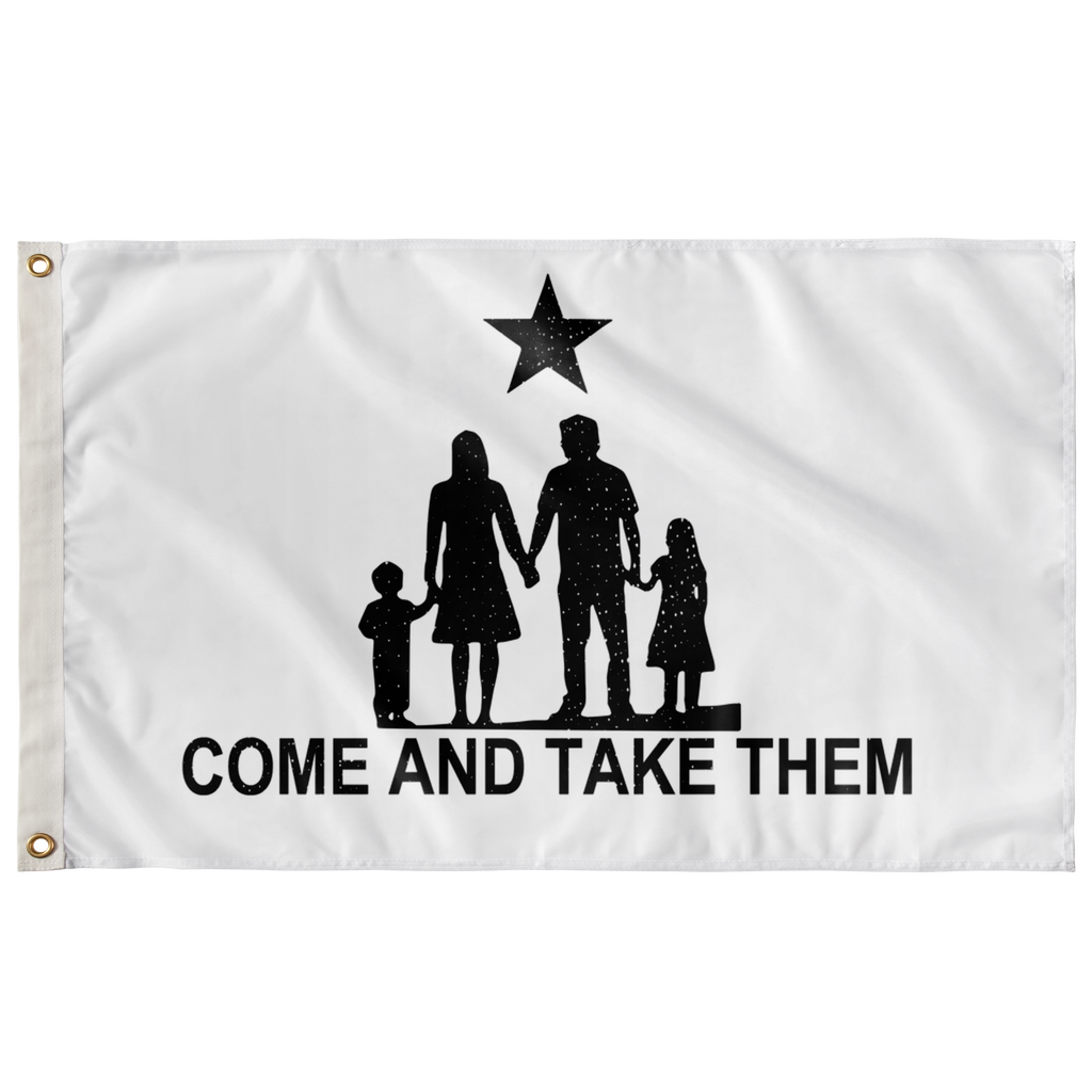 Come and Take Them - Anti-war Single Sided Flag - Proud Libertarian - Anarchochristian