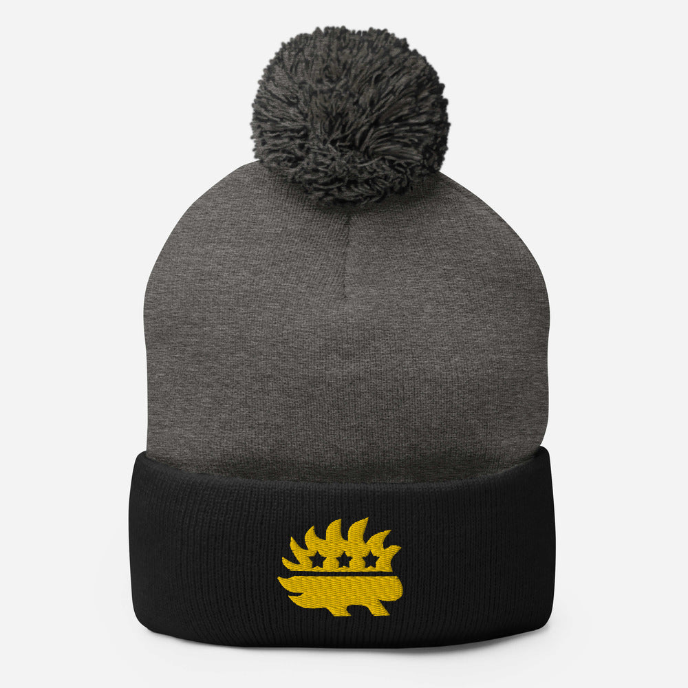 Libertarian Porcupine Pom-Pom Beanie - Proud Libertarian - Proud Libertarian