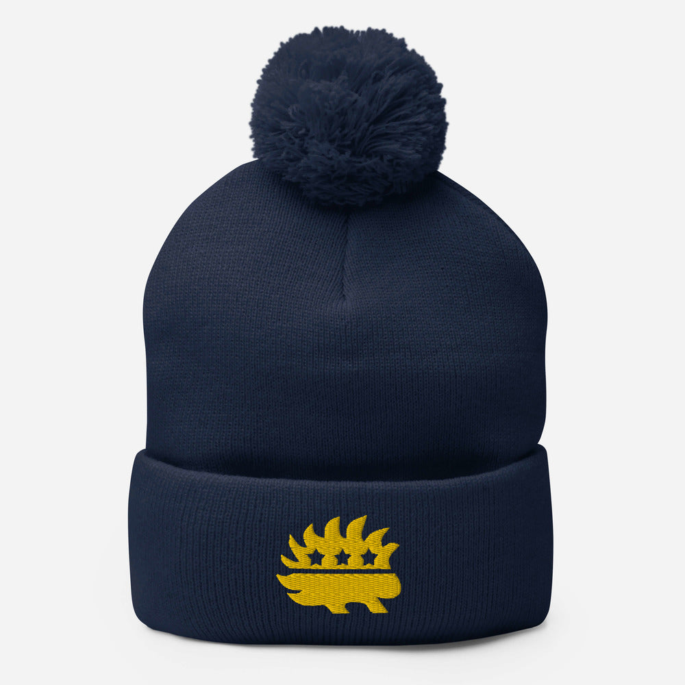 Libertarian Porcupine Pom-Pom Beanie - Proud Libertarian - Proud Libertarian