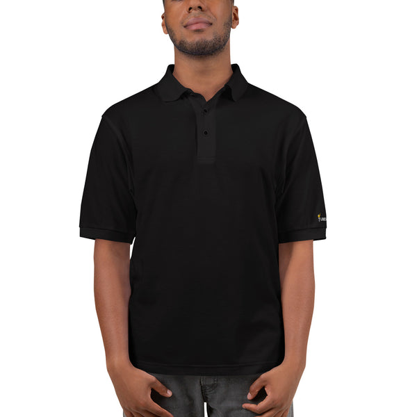 Libertarian Party Torch Men's Premium Polo (Logo on Sleeve) - Proud Libertarian - Proud Libertarian