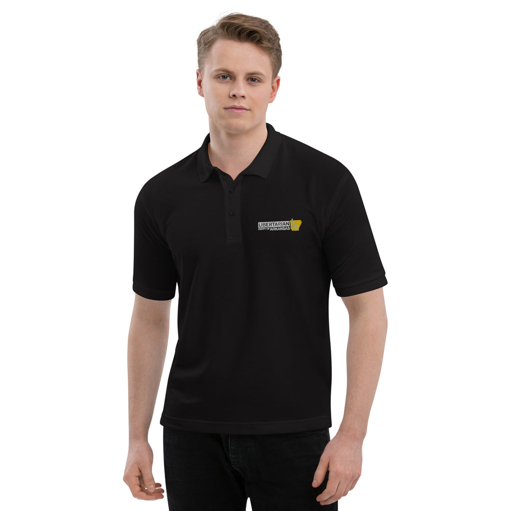 LP Arkansas Men's Premium Polo - Proud Libertarian - Libertarian Party of Arkansas