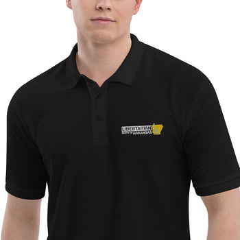 LP Arkansas Men's Premium Polo - Proud Libertarian - Libertarian Party of Arkansas