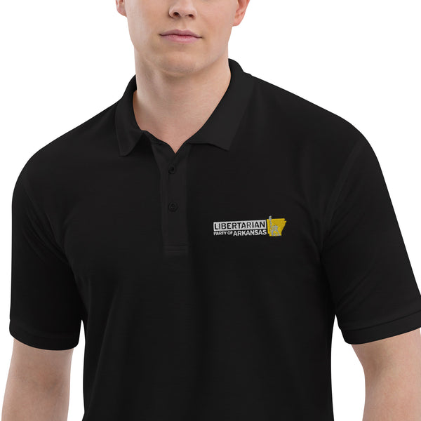 LP Arkansas Men's Premium Polo - Proud Libertarian - Libertarian Party of Arkansas