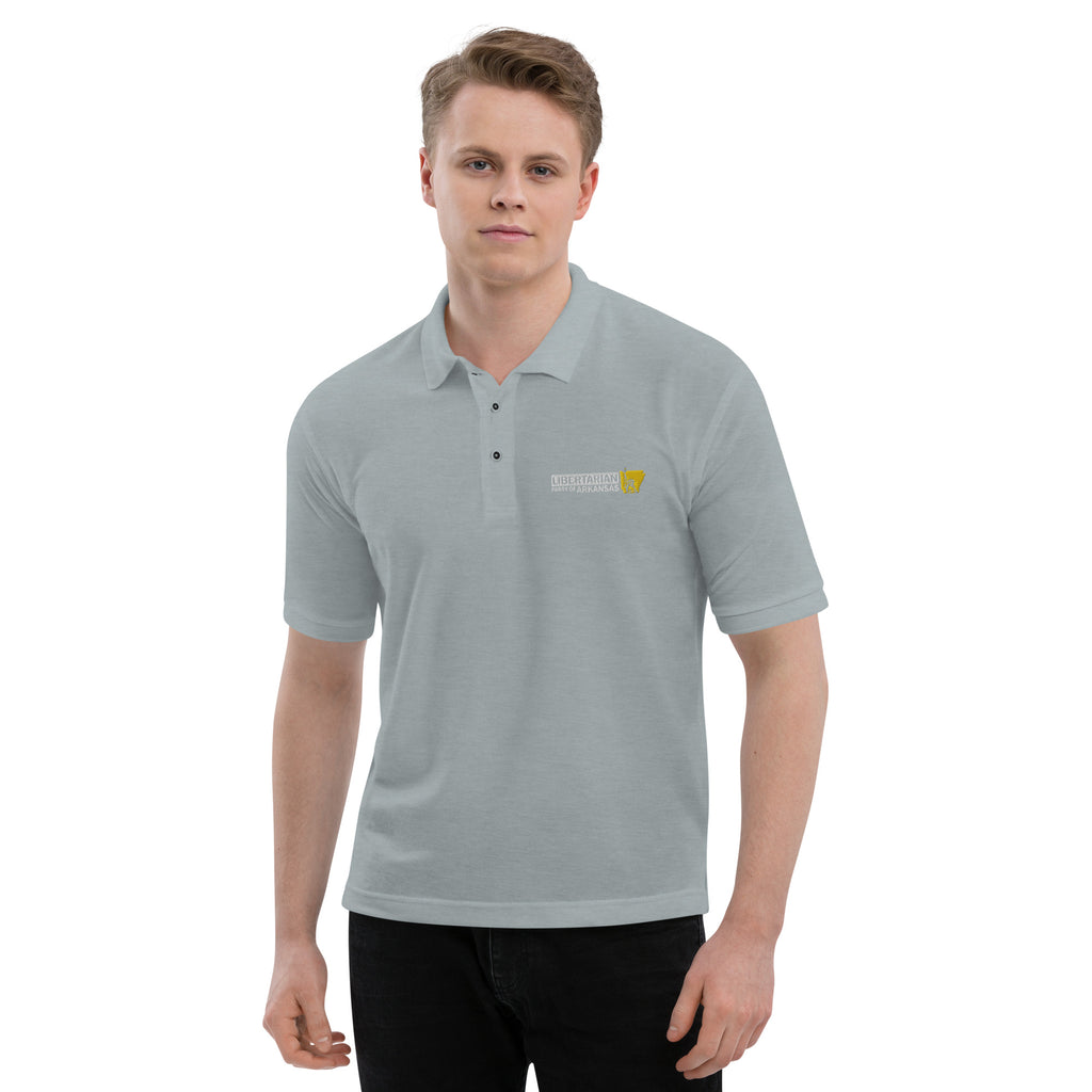 LP Arkansas Men's Premium Polo - Proud Libertarian - Libertarian Party of Arkansas