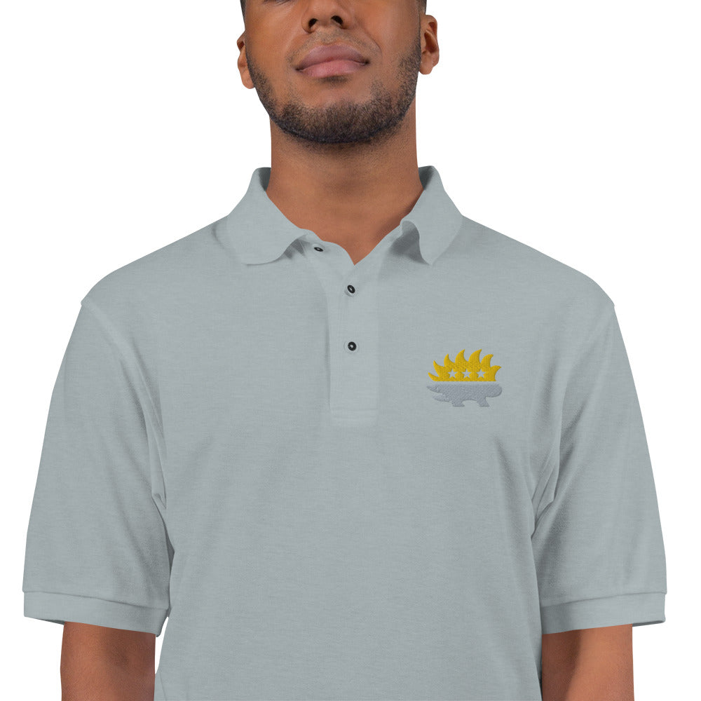 Libertarian Party Porcupine (Two-Color) Men's Premium Polo - Proud Libertarian - Proud Libertarian