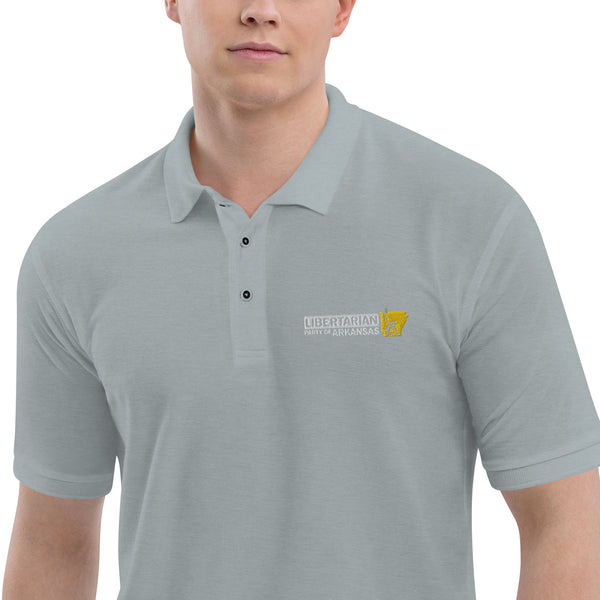 LP Arkansas Men's Premium Polo - Proud Libertarian - Libertarian Party of Arkansas