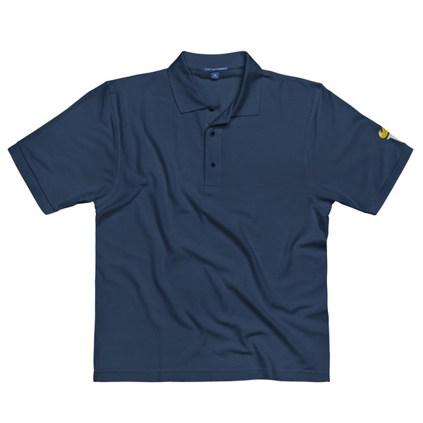 Libertarian Party Torch Men's Premium Polo (Logo on Sleeve) - Proud Libertarian - Proud Libertarian