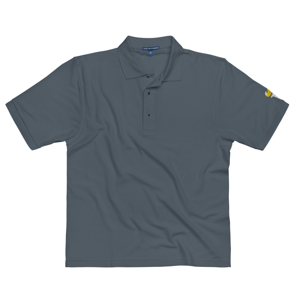 Libertarian Party Torch Men's Premium Polo (Logo on Sleeve) - Proud Libertarian - Proud Libertarian