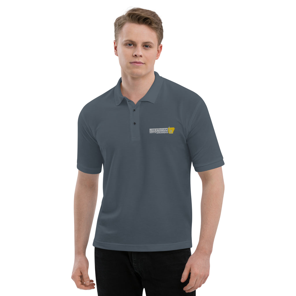 LP Arkansas Men's Premium Polo - Proud Libertarian - Libertarian Party of Arkansas