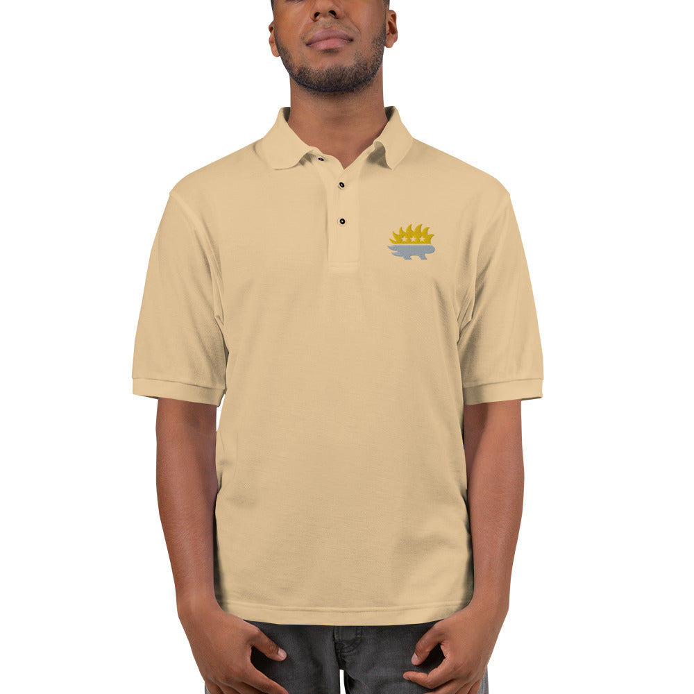 Libertarian Party Porcupine (Two-Color) Men's Premium Polo - Proud Libertarian - Proud Libertarian