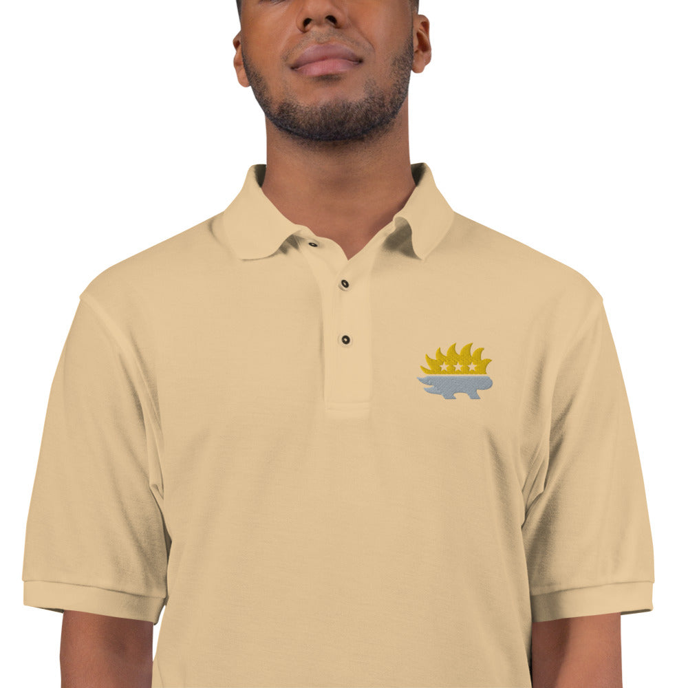 Libertarian Party Porcupine (Two-Color) Men's Premium Polo - Proud Libertarian - Proud Libertarian