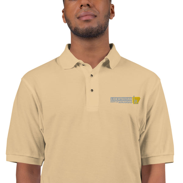 LP Arkansas Men's Premium Polo - Proud Libertarian - Libertarian Party of Arkansas