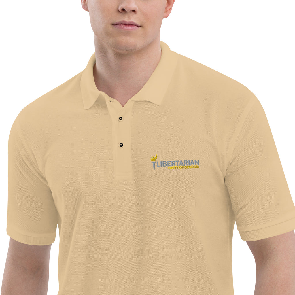 Libertarian Party of Georgia Men's Premium Polo - Proud Libertarian - Libertarian Party of Georgia