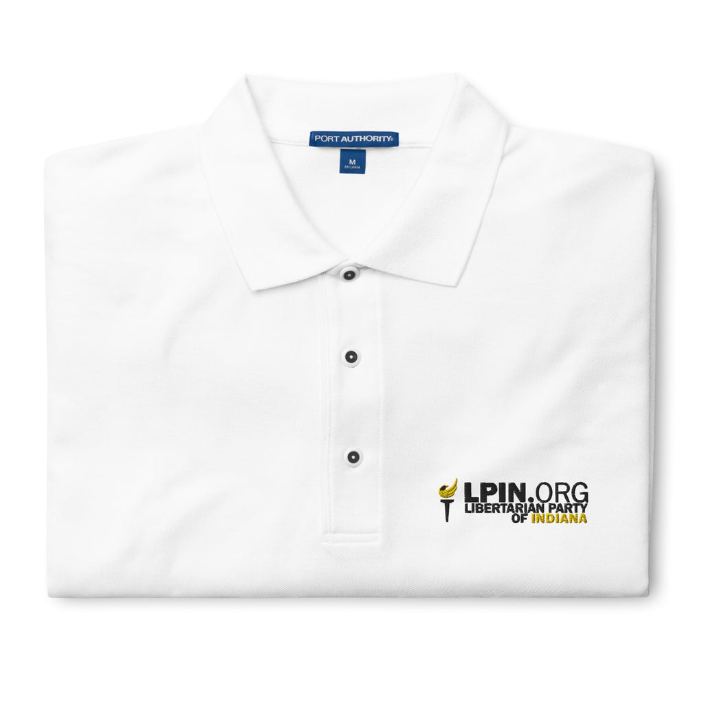 Libertarian Party of Indiana Men's Premium Polo - Proud Libertarian - Libertarian Party of Indiana