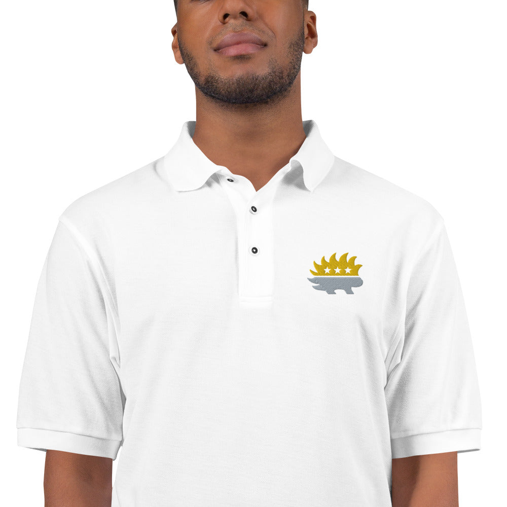 Libertarian Party Porcupine (Two-Color) Men's Premium Polo - Proud Libertarian - Proud Libertarian