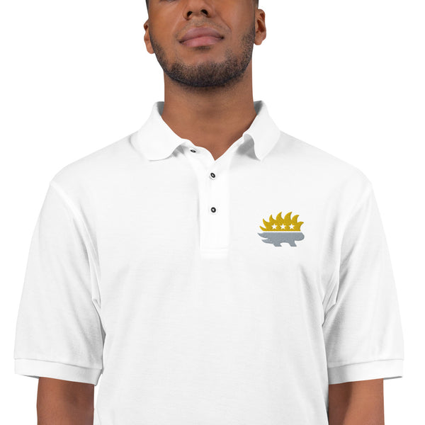 Libertarian Party Porcupine (Two-Color) Men's Premium Polo - Proud Libertarian - Proud Libertarian