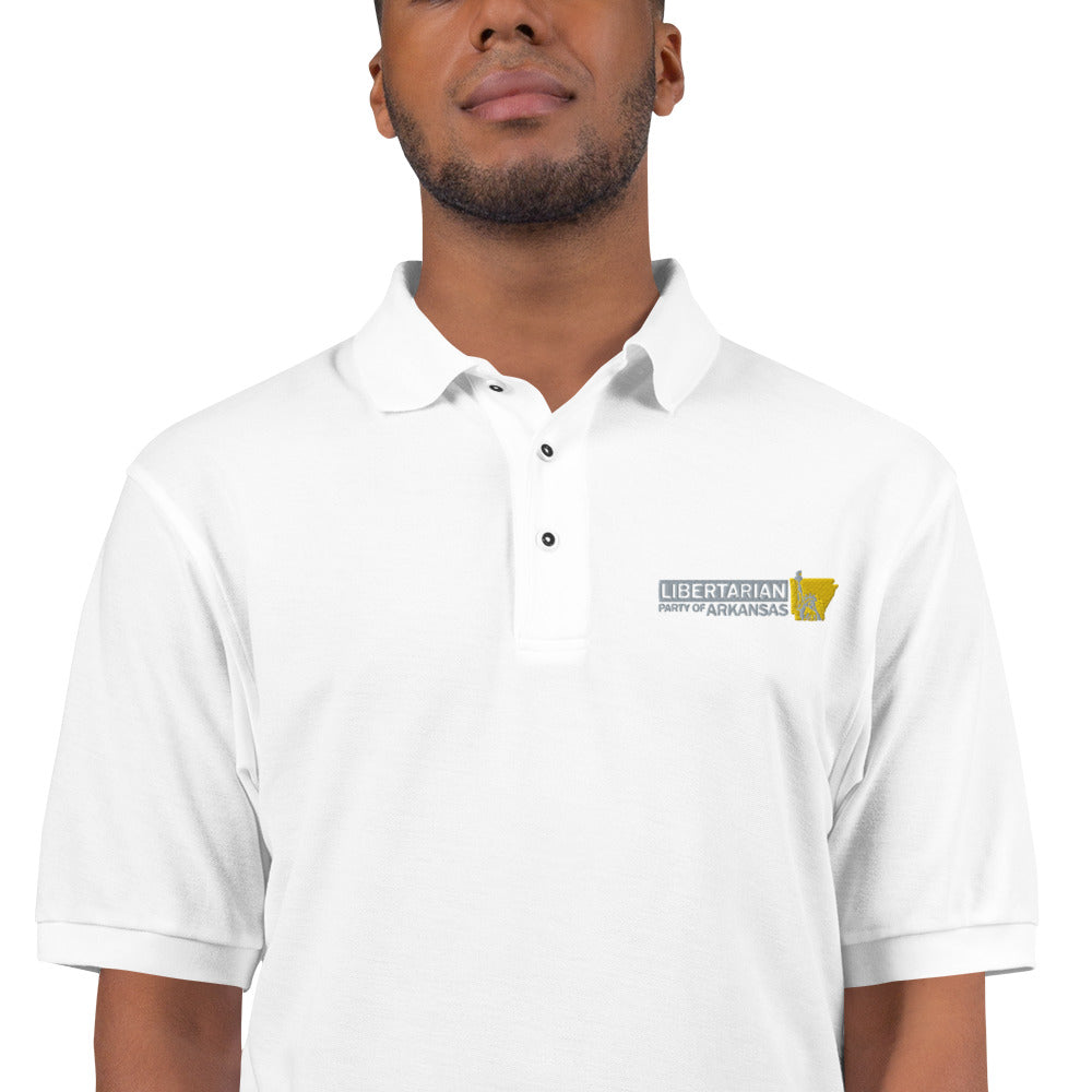 LP Arkansas Men's Premium Polo - Proud Libertarian - Libertarian Party of Arkansas