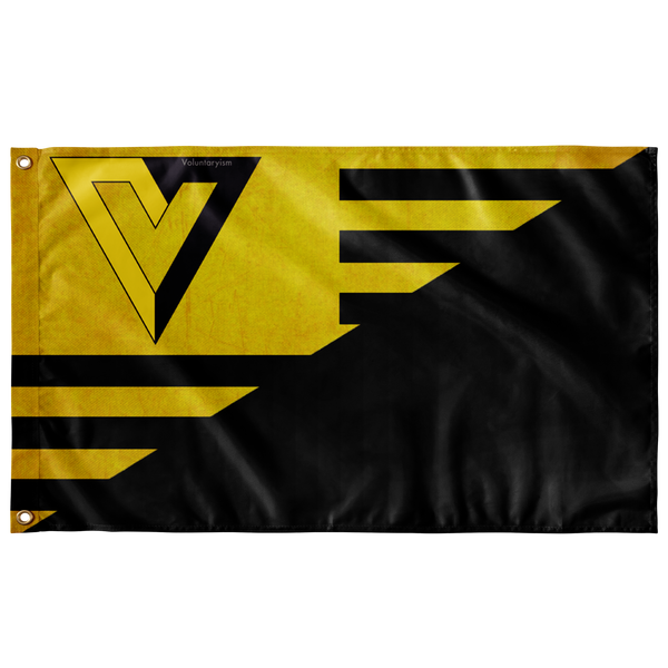 Ancap Voluntaryism Single Sided Wall Flag - 36"x60" - Proud Libertarian - Proud Libertarian