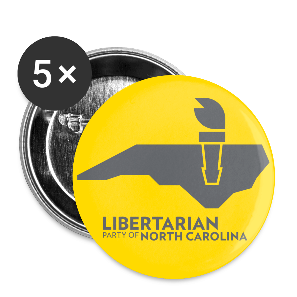 LPNC Buttons small 1'' (5-pack) - Proud Libertarian - Libertarian Party of North Carolina