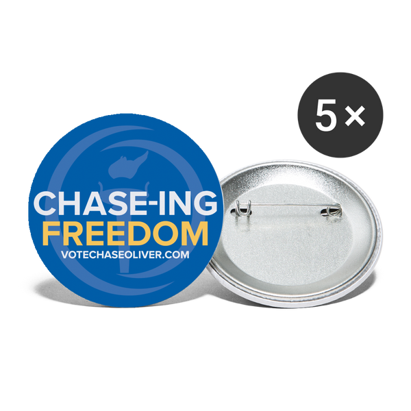 Chase-ing Freedom Chase Oliver for President Buttons large 2.2'' (5-pack) - white