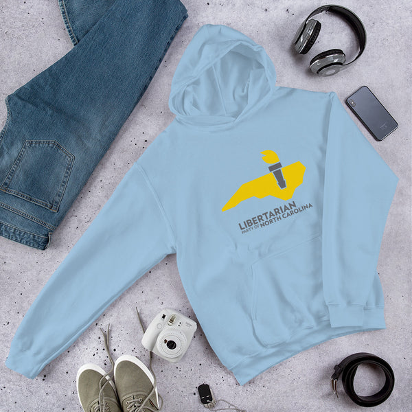 LPNC Unisex Hoodie - Proud Libertarian - Libertarian Party of North Carolina