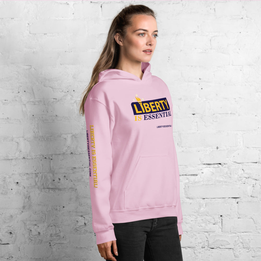 Liberty is Essential (logo) Unisex Hoodie - Proud Libertarian - Liberty is Essential