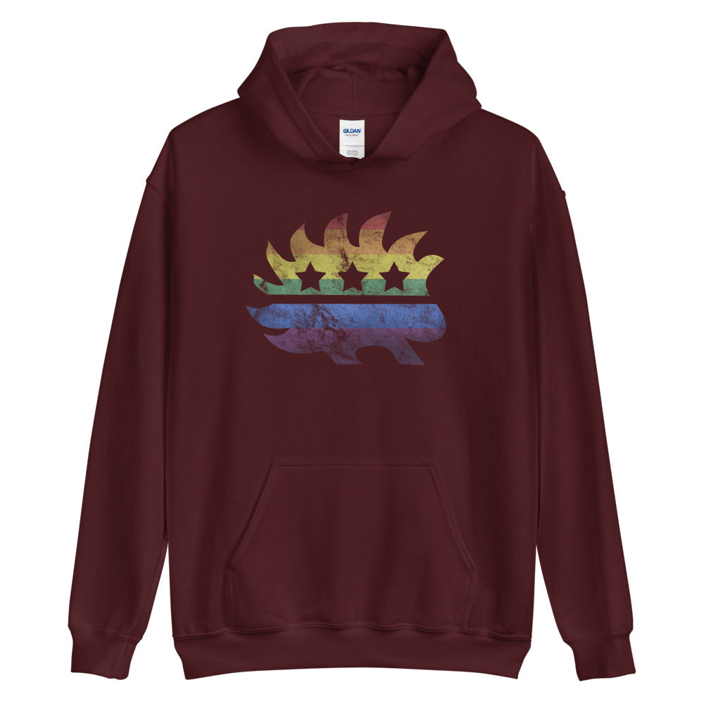 LGBTQ+ Pride Porcupine Unisex Hoodie - Proud Libertarian - Proud Libertarian