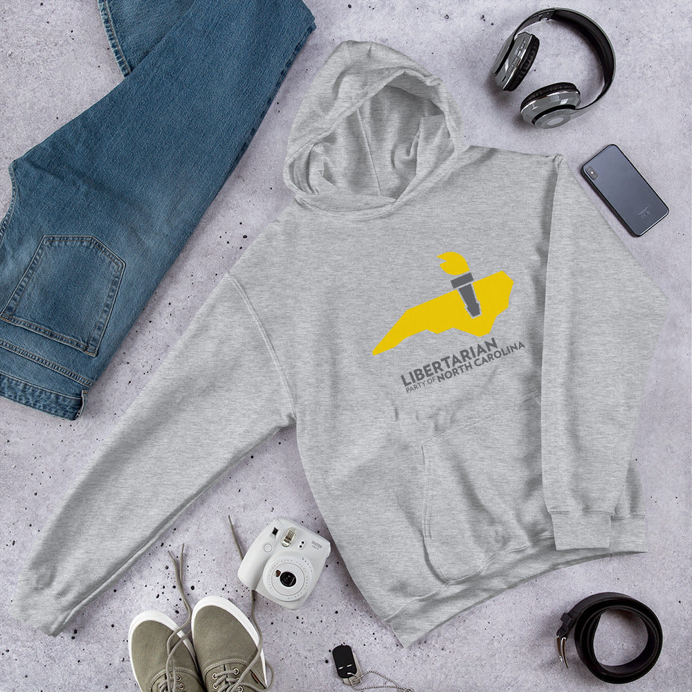 LPNC Unisex Hoodie - Proud Libertarian - Libertarian Party of North Carolina