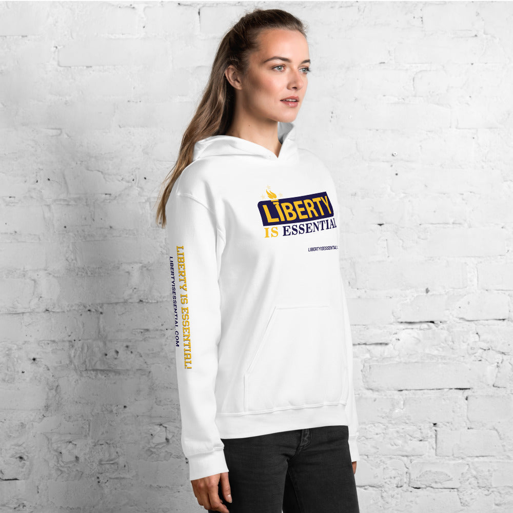 Liberty is Essential (logo) Unisex Hoodie - Proud Libertarian - Liberty is Essential