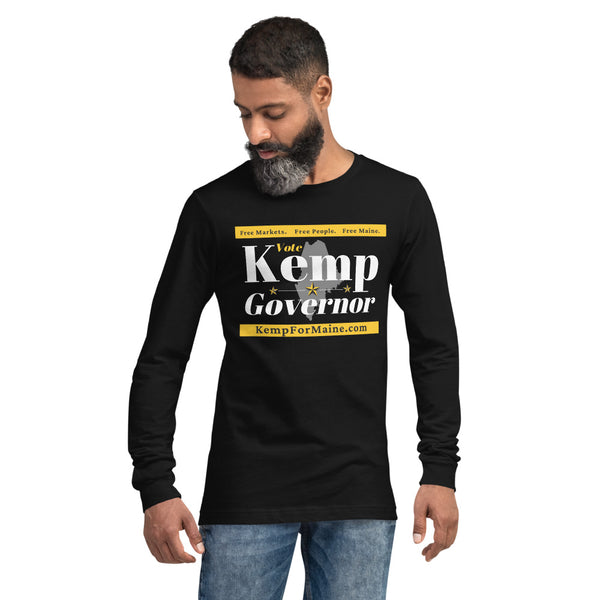 Harrison Kemp for Governor Long Sleeve Tee - Proud Libertarian - Kemp for Maine